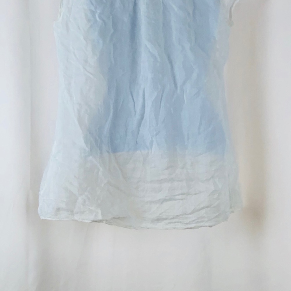 Calvin Klein Y-neck pleated embellished top S - Picture 8 of 16